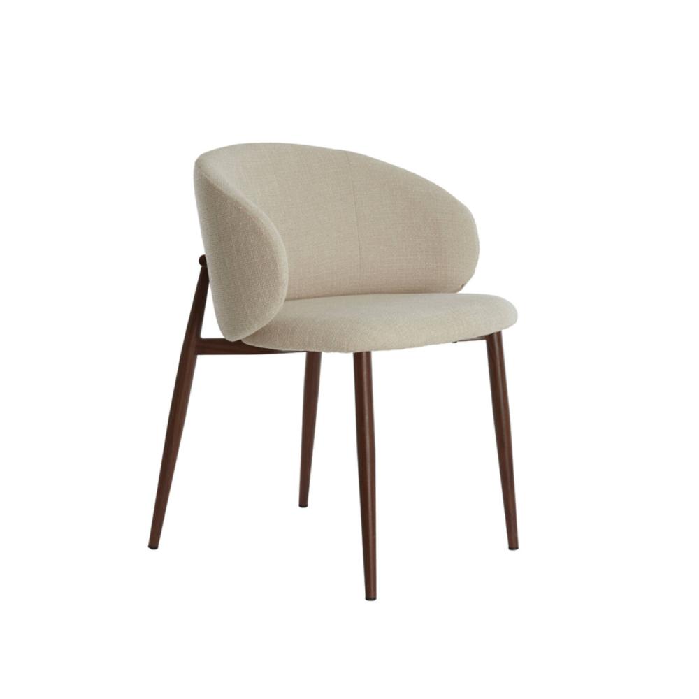 Jídelní židle 57x56x74 cm ALUKO krém+hnědá