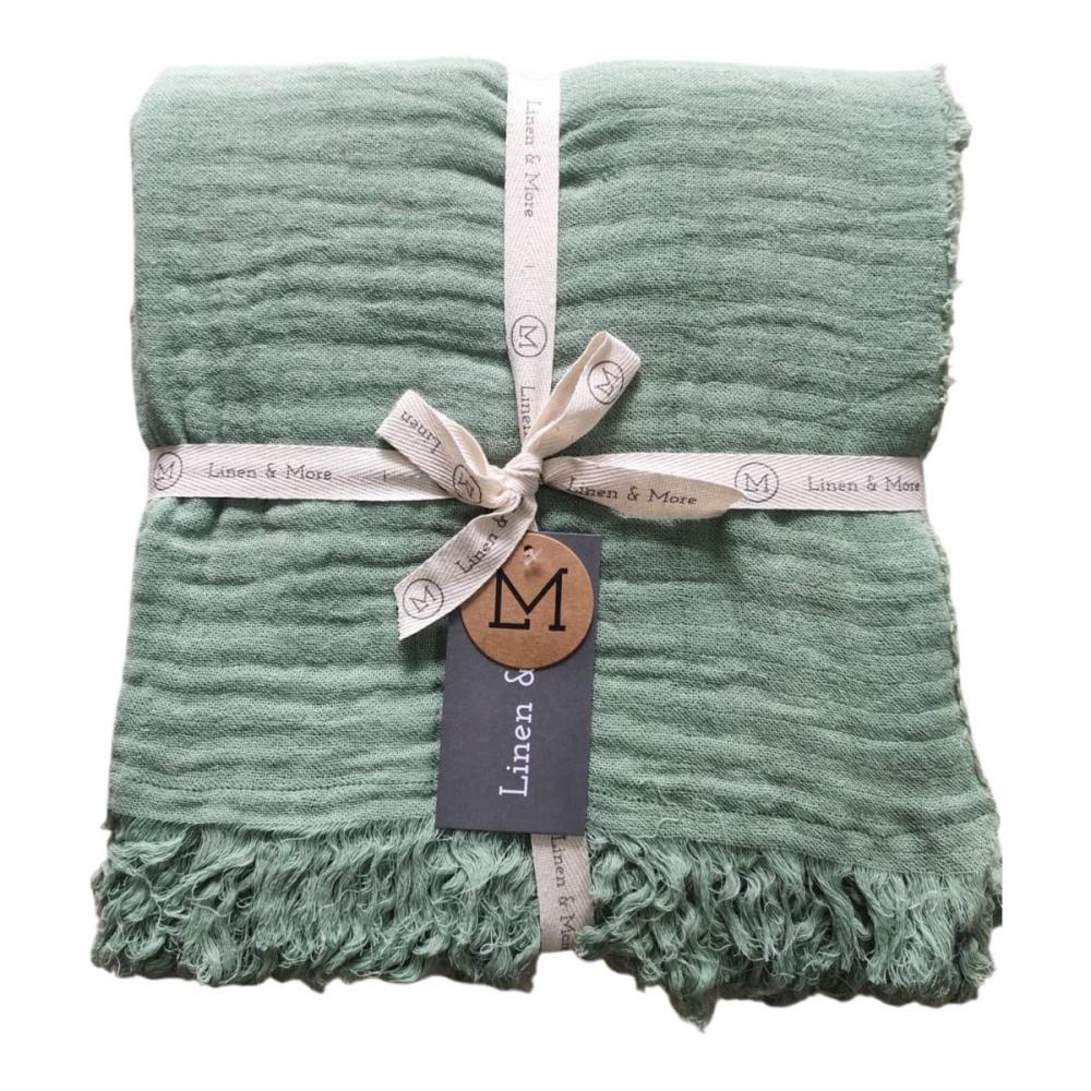 Pléd Muslin olive 140x200cm