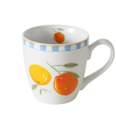 Velký hrnek Fruits se světlým okrajem